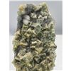 Image 4 : 8 X 4 INCH GREEN SUGAR  FLUORITE WITH CALCITE ON STAND
