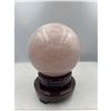 Image 4 : 16 1/2 INCH CIRCUMFERENCE  ROSE QUARTZ SPHERE FROM BRAZIL