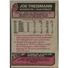 Image 2 : 1977 TOPPS JOE THEISMANN (HOF)