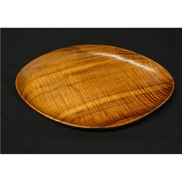 Locally Crafted Koa Wood Tray Signed by Artist 11" x 7"