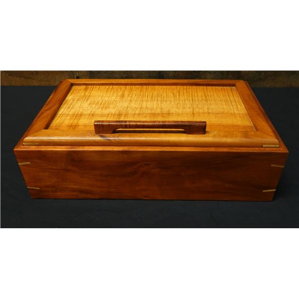 Koa Wood Jewelry Box w/ Some Curl 14.5" x 8.75 x 5.25"H