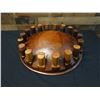 Image 16 : Large Vintage Wooden Kava Bowl 21" Dia, 5.75"H