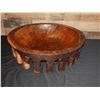 Image 3 : Large Vintage Wooden Kava Bowl 21" Dia, 5.75"H