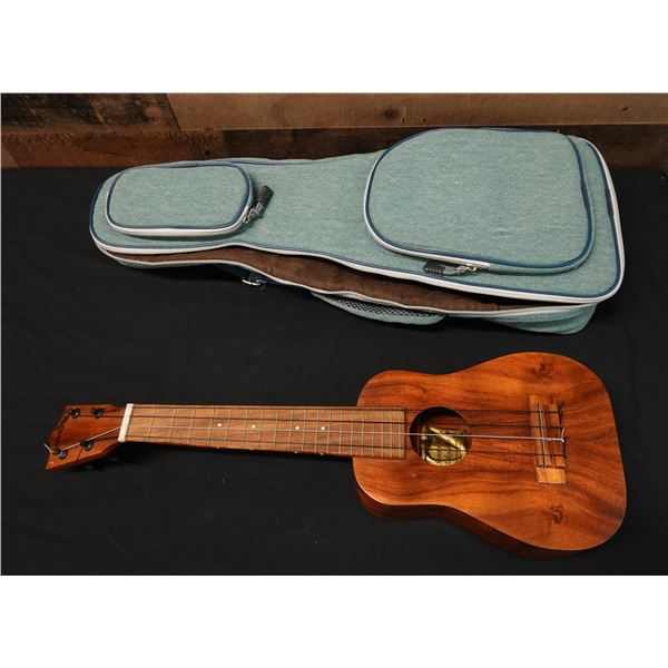 SonnyD Koa Wood Ukulele 24"L w/ Soft Case