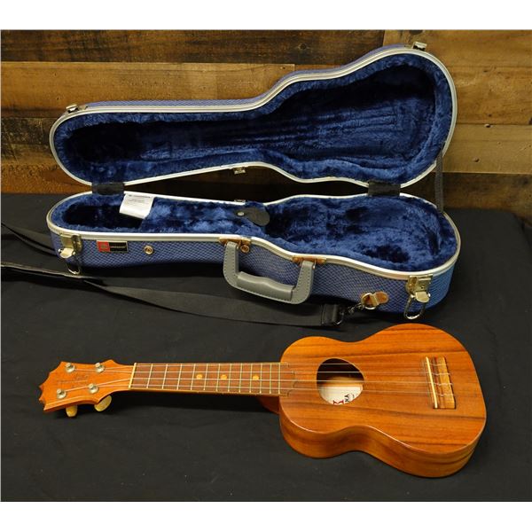 KoAloha Koa Soprano Ukulele 22"L w/ Crossrock Hard Case