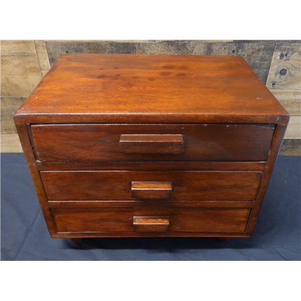 Wooden 3-Drawer Side Table 19" x 12" x 15"H