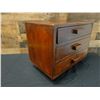 Image 8 : Wooden 3-Drawer Side Table 19" x 12" x 15"H