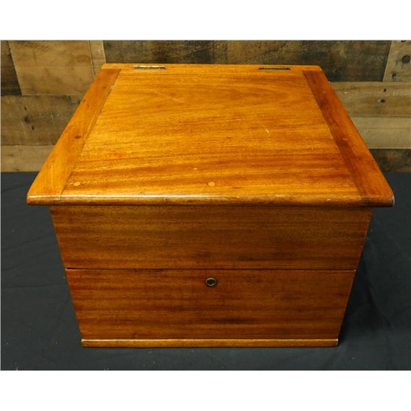 Vintage Wooden Locking Box for Ship's Compass 17" x 18" x 13"H
