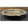 Image 2 : Wm. Rogers English Shell Metal Footed Serving Platter 16" Dia, 2.25"H