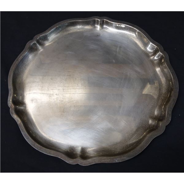 Webster-Wilcox International Silver Co. Serving Platter 11" Dia, 0.5"H