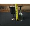 Image 12 : Qty 2 Jolem Silver Plate Footed Goblets 3.5" Dia, 7"H