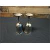 Image 5 : Qty 2 Jolem Silver Plate Footed Goblets 3.5" Dia, 7"H