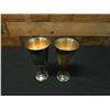 Image 2 : Qty 2 Jolem Silver Plate Footed Goblets 3.5" Dia, 7"H