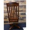 Image 16 : Martin & MacArthur Jim Jones Koa Wood High Back Executive Swing Chair 24" x 18" x 47"H