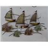 Image 1 : Metal Sailboats and Fish Wall Art
