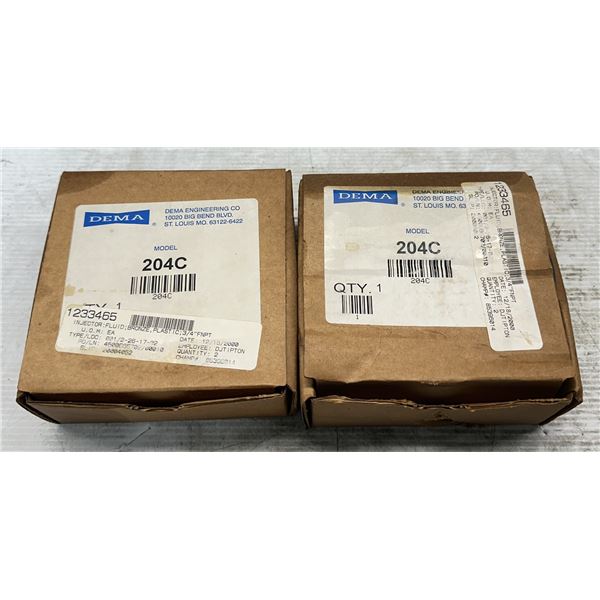 (2) Dema #204C Bronze Fluid Injectors