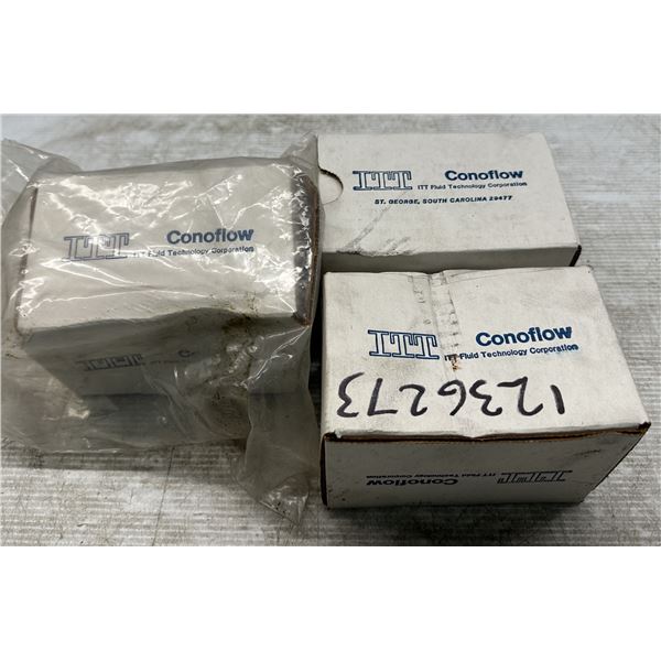 (3) ITT #6H21XTXM Cono Flow Valves