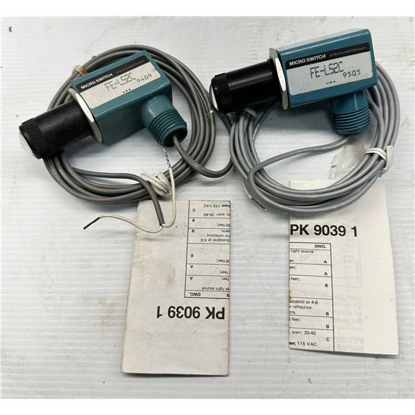 (2) Honeywell #FE-LS2C Micro Switches