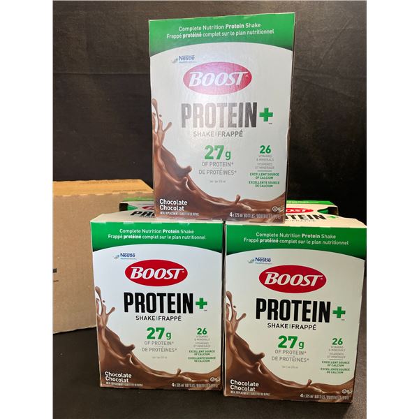 1 Case of Nestle Boost Protein+ Chocolate Meal Replacement Shakes; 3 x (4 x 325ml) Bottles