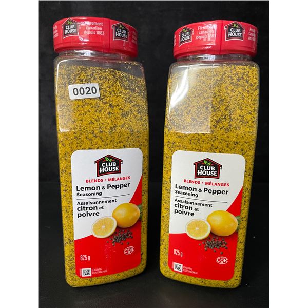 2 Club House Lemon & Pepper Seasoning - 825g Each - New (BB: 2026/04/10)