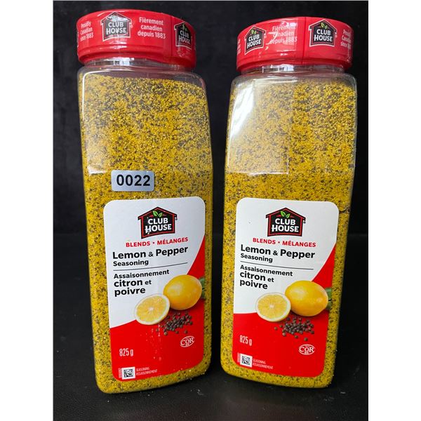 2 Club House Lemon & Pepper Seasoning - 825g Each - New (BB: 2026/04/10)