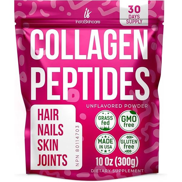 1 Collagen Peptides Protein Powder - Great for Hair, Nails, Skin, and Joints - 300g - EXP:05/2026