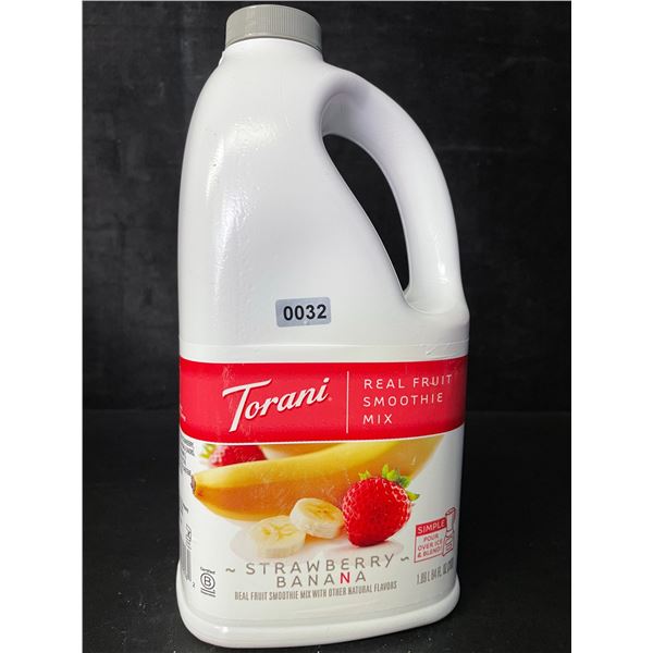 1 Jug of Torani Strawberry Banana Real Fruit Smoothie Mix - 1.89L - BB: OCT 31/2025