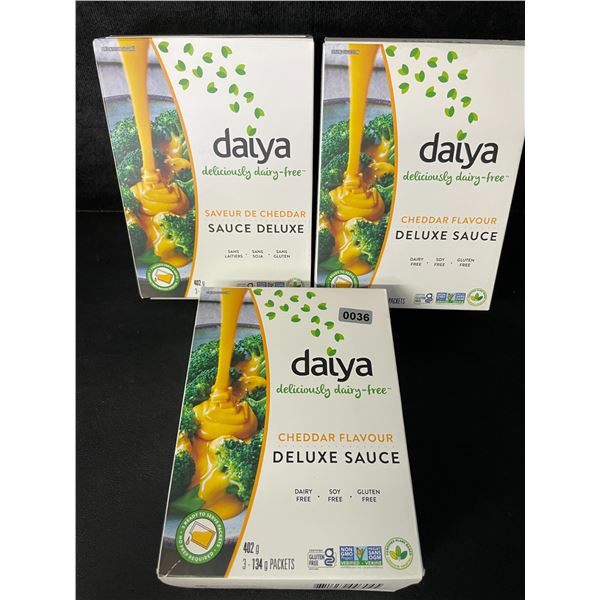 3 Daiya Dairy-Free Cheddar Flavour Deluxe Sauce - 402g Per Box - BB: JL 20/2025