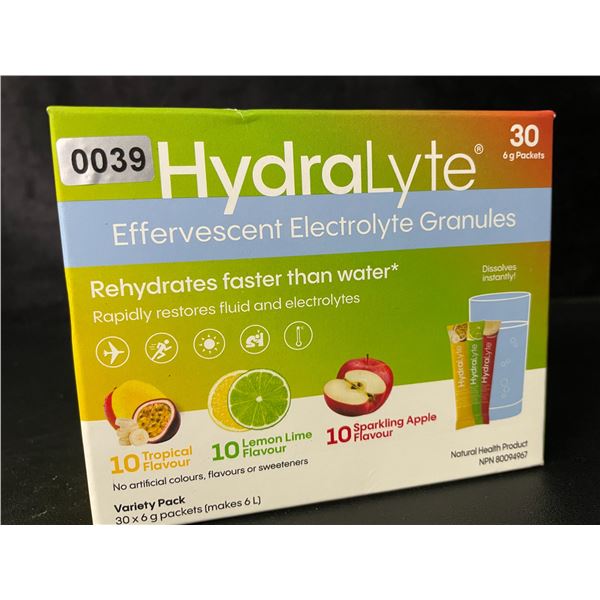 HydraLyte Electrolyte Powder Variety Pack (30 x 6g Packets) - New (EXP: JUN 2027)