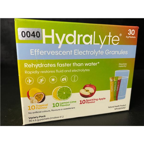 HydraLyte Electrolyte Powder Variety Pack (30 x 6g Packets) - New (EXP: JUN 2027)