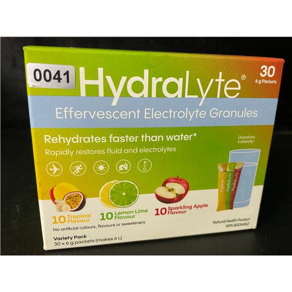 HydraLyte Electrolyte Powder Variety Pack (30 x 6g Packets) - New (EXP: JUN 2027)