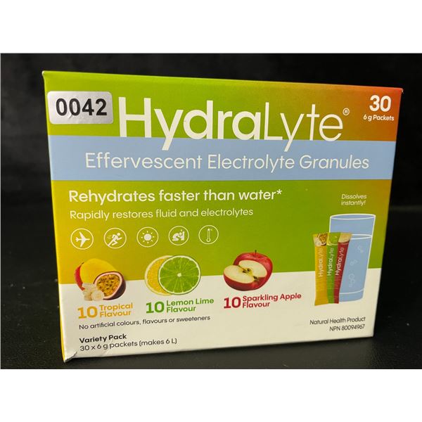 HydraLyte Electrolyte Powder Variety Pack (30 x 6g Packets) - New (EXP: JUN 2027)