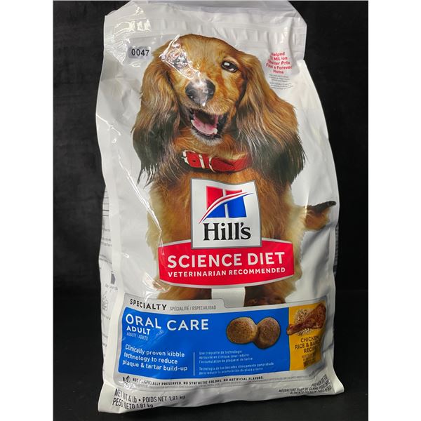 1 Hills Science Diet Oral Care Adult Kibble Dog Food -1.81kg (BB: 06/2025) Chicken, Rice & Barley