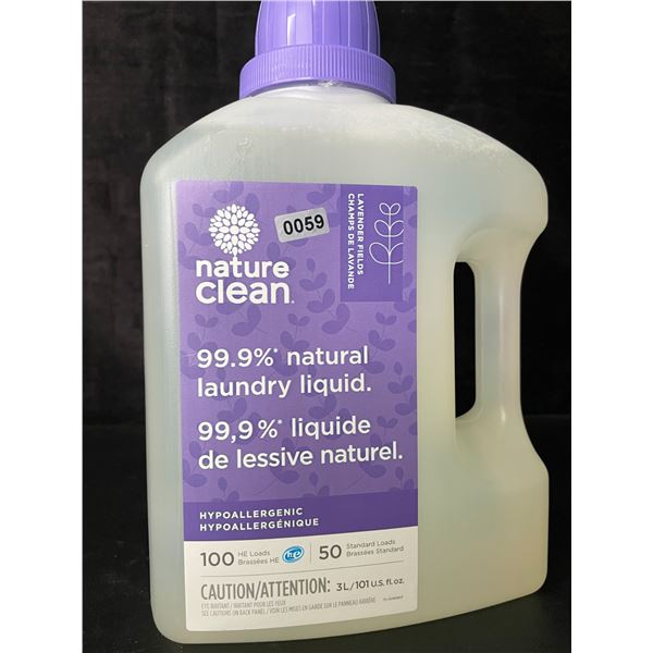 1 Nature Clean Lavender Fields 99.9% Natural Hypoallergenic Laundry Liquid - 100 Loads/3L - New