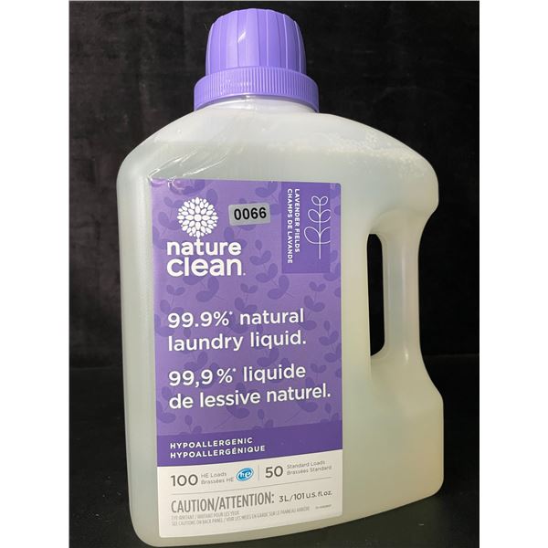 1 Nature Clean Lavender Fields 99.9% Natural Hypoallergenic Laundry Liquid - 100 Loads/3L - New