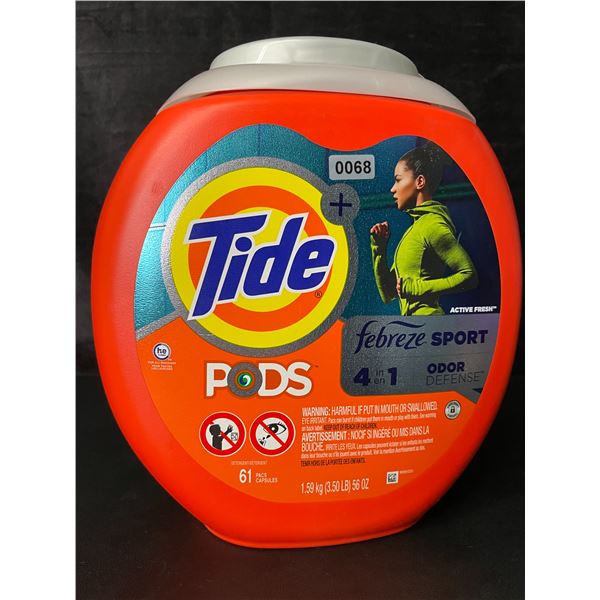 Tide Febreze Sport 4-in-1 Odor Defense Laundry Pods - 1.58kg Tub (61 pods) - New