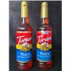Image 1 : 2 Torani Peach Naturally Flavored Syrups; 750ml Each - BB: SEP 18/2026 - New
