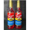 Image 1 : 2 Torani Strawberry Naturally Flavored Syrups; 750ml Each - BB: SEP 06/2026 - New