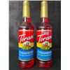 Image 1 : 2 Torani Strawberry Naturally Flavored Syrups; 750ml Each - BB: SEP 06/2026 - New