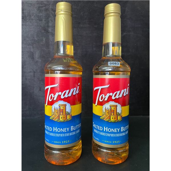 2 Torani Salted Honey Butter Naturally Flavored Syrups; 750ml Each - BB: OCT 11/2026 - New