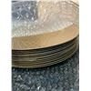 Image 3 : 1 Box of 12 Large Round Decorative Dinner Plates - Gold Colour - 13" Size - New