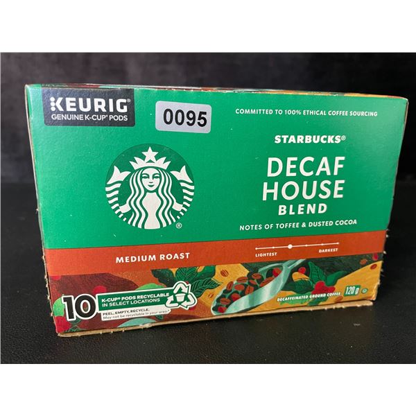 1 Box of Starbucks Decaf House Blend K-Cup Keurig Coffee Pods - 10 Pack - New (BB: MR 22/2025)