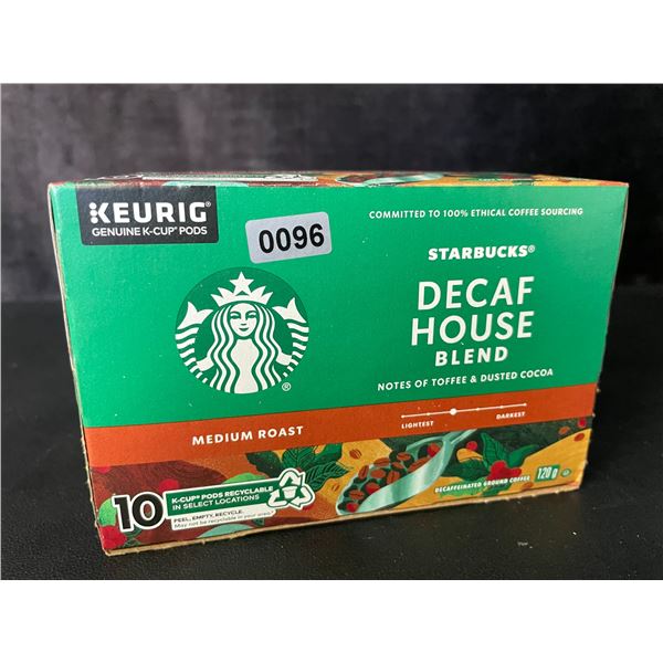1 Box of Starbucks Decaf House Blend K-Cup Keurig Coffee Pods - 10 Pack - New (BB: MR 22/2025)