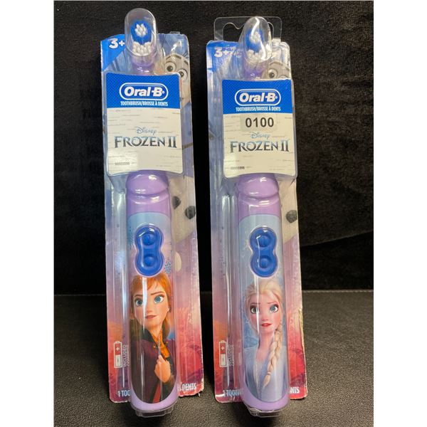 2 Oral-B Disney Frozen II Battery Electric Toothbrushes for Kids - Brand New