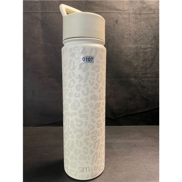 1 Simple Modern Slim Insulated Water Bottle - Summit Collection - 22oz - Cream Leopard - New/No Box