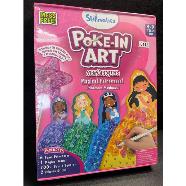 1 Skillmatics Poke-In Art Magical Princesses Activity Set; Mess-Free Art for Kids - New