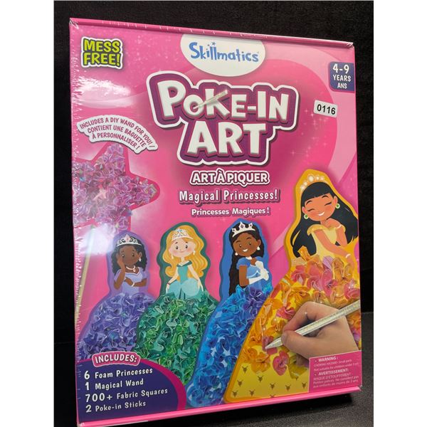 1 Skillmatics Poke-In Art Magical Princesses Activity Set; Mess-Free Art for Kids - New