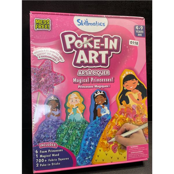 1 Skillmatics Poke-In Art Magical Princesses Activity Set; Mess-Free Art for Kids - New