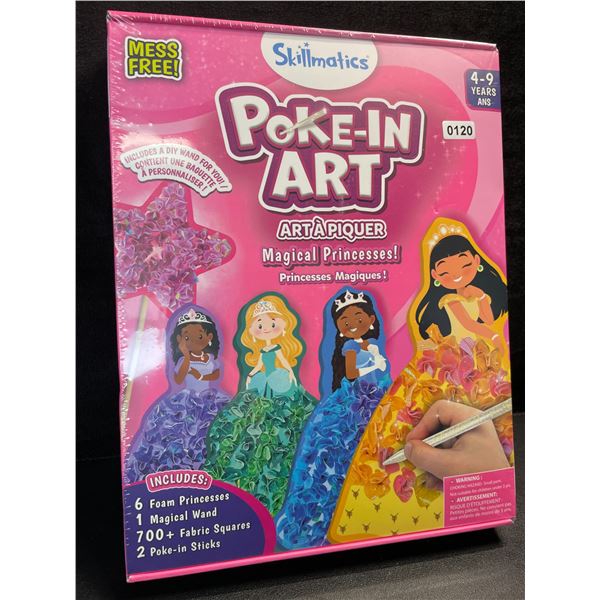 1 Skillmatics Poke-In Art Magical Princesses Activity Set; Mess-Free Art for Kids - New