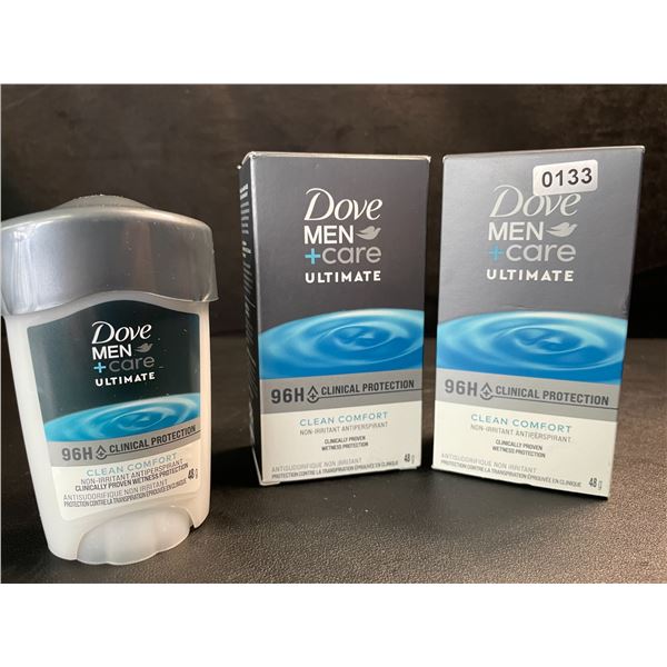 2 Dove Men+Care Ultimate 96H Clinical Protection Non-Irritant Antiperspirant - 48g Each - New